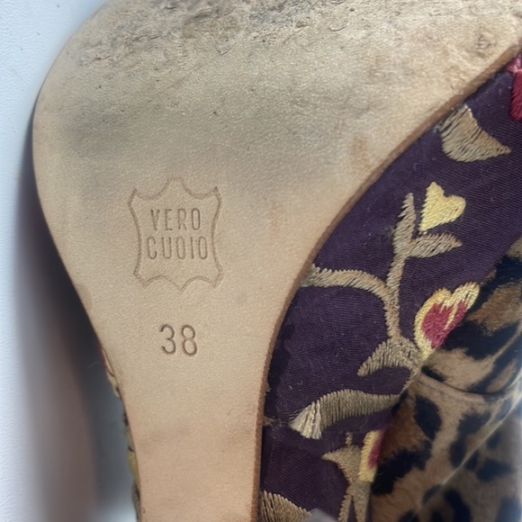 Olivia Rose Tal Floral Leopard Platform heel Size 38 - Picture 9 of 17